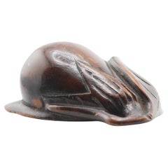 Altes Holz Netsuke 19./20. Jahrhundert Japanisches Japan Obst Meiji-Periode
