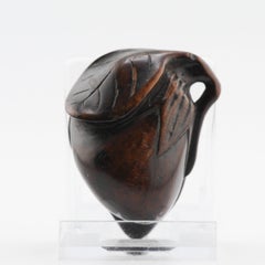 Old Wooden Netsuke Japanese Fruit Figure Meiji Period, 19/20th Century