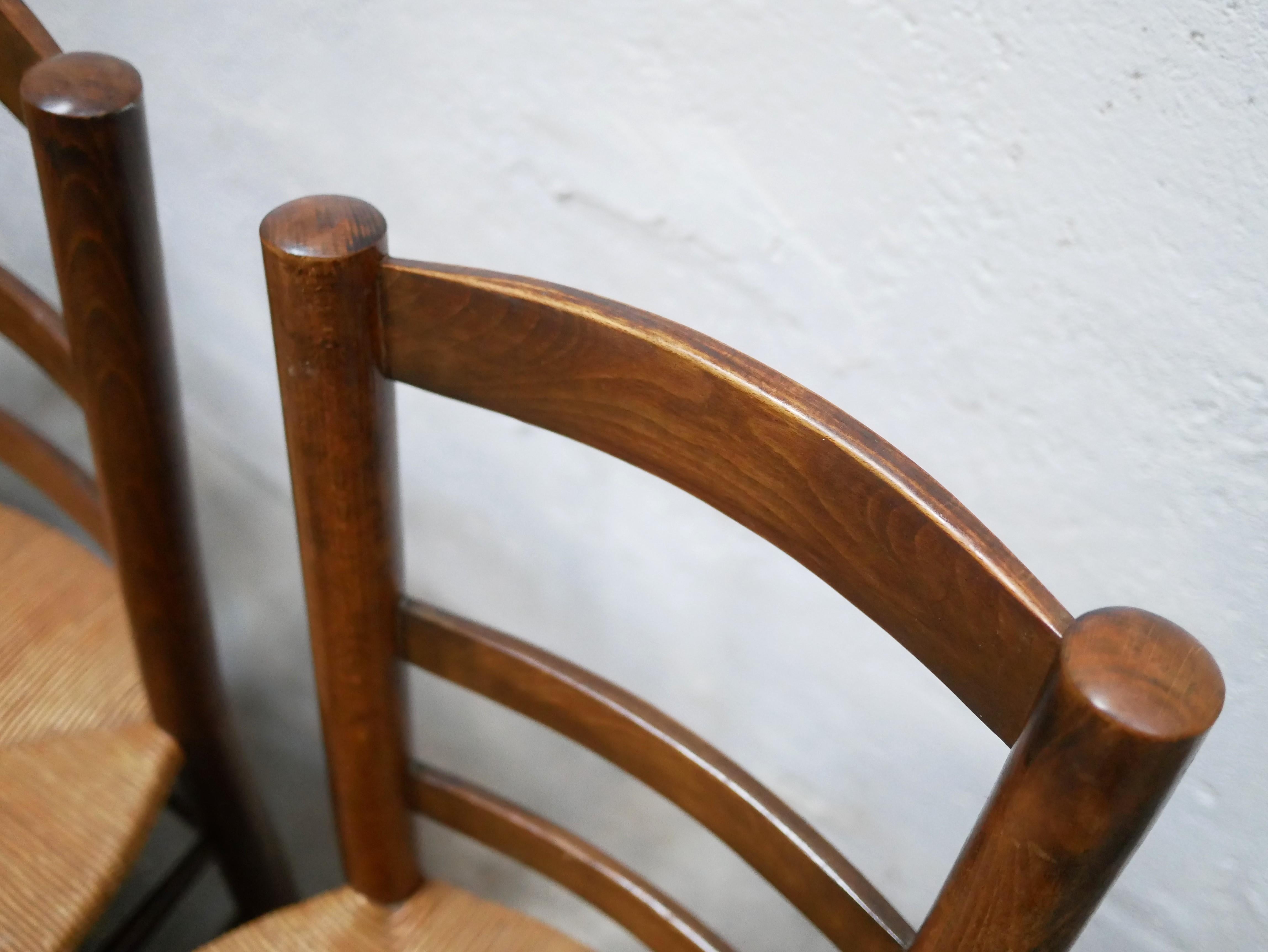 Old Wooden Straw Country Chair For Sale 8