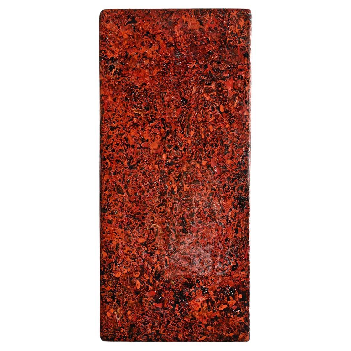 Old wooden work board used by Japanese lacquer craftsmen/abstract painting