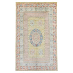 Multicolor Old Wool Turkish Oushak Rug Handwoven from Reclaimed Vintage Wool