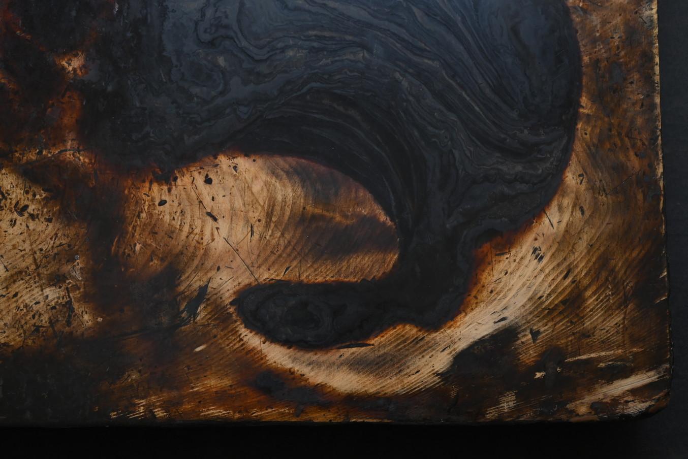 Old work board of a Japanese lacquerware craftsman/20th century/wall art 6