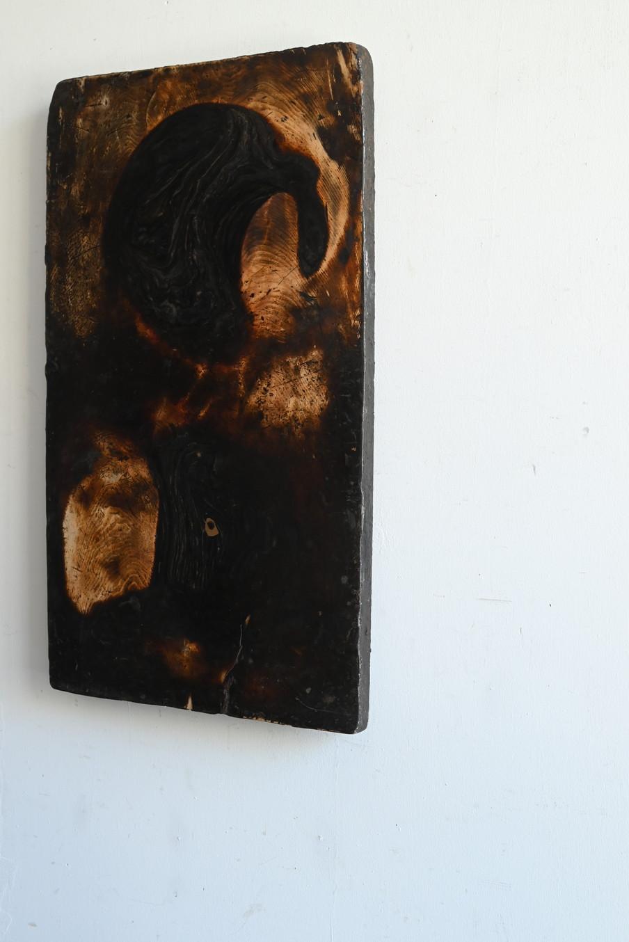 Pine Old work board of a Japanese lacquerware craftsman/20th century/wall art