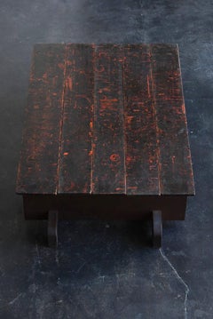Old Work Boards Used by Japanese Lacquer Ware Craftsmen and Stands /Low Table