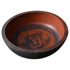 Old Work Bowl Used by Japanese Lacquer Ware Craftsmen / 1912-1960/Urushi