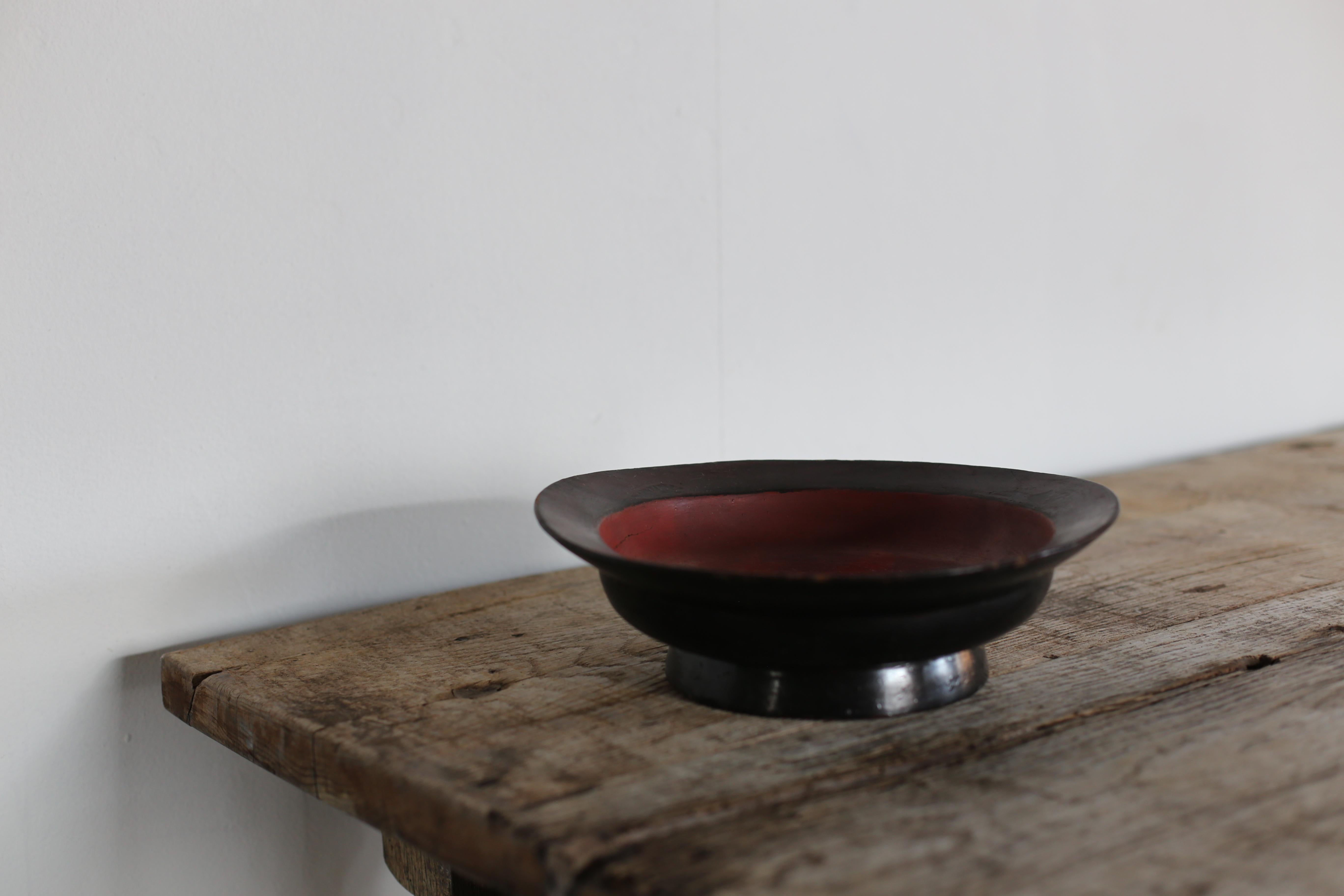 20th Century Old Work Bowl with Japanese Lacquer / Meiji-Taisho / Urushi For Sale