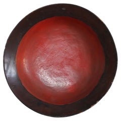 Schale aus altem Werk mit japanischem Lack / Meiji-Taisho / Urushi