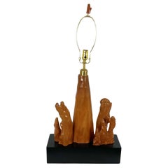 Old World Florida Cypress Wood Table Lamp