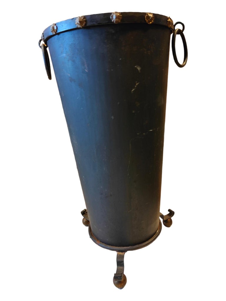Old Wrought Iron Umbrella Stand For Sale at 1stDibs