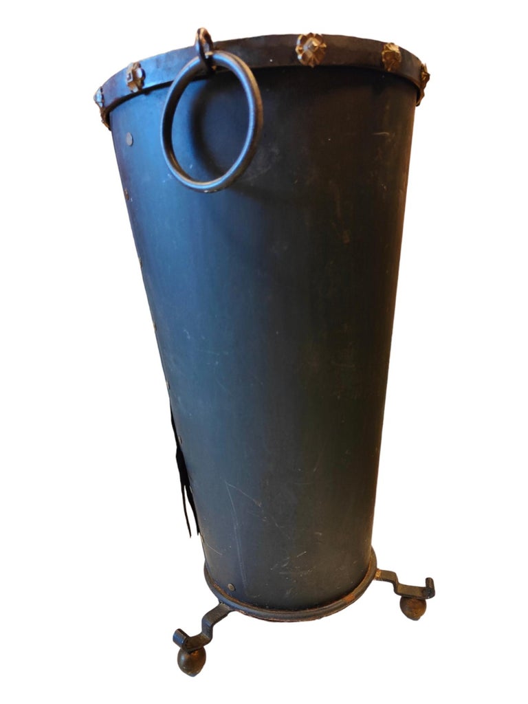 Old Wrought Iron Umbrella Stand For Sale at 1stDibs