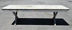 Old X Base Folding Leg Rustic Grange Table