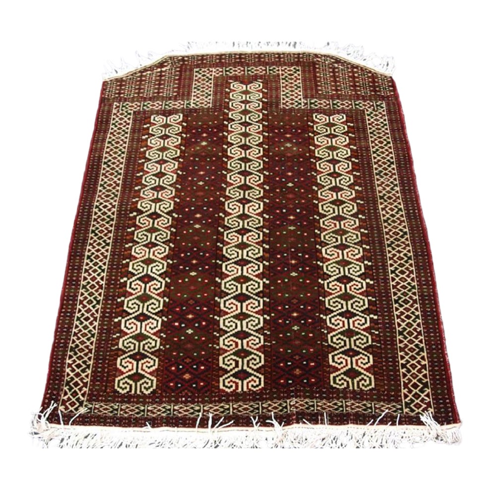 Old Yomut Turkmen Salatch, Teppich für Kinder mit Schöpfkelle, um 1920