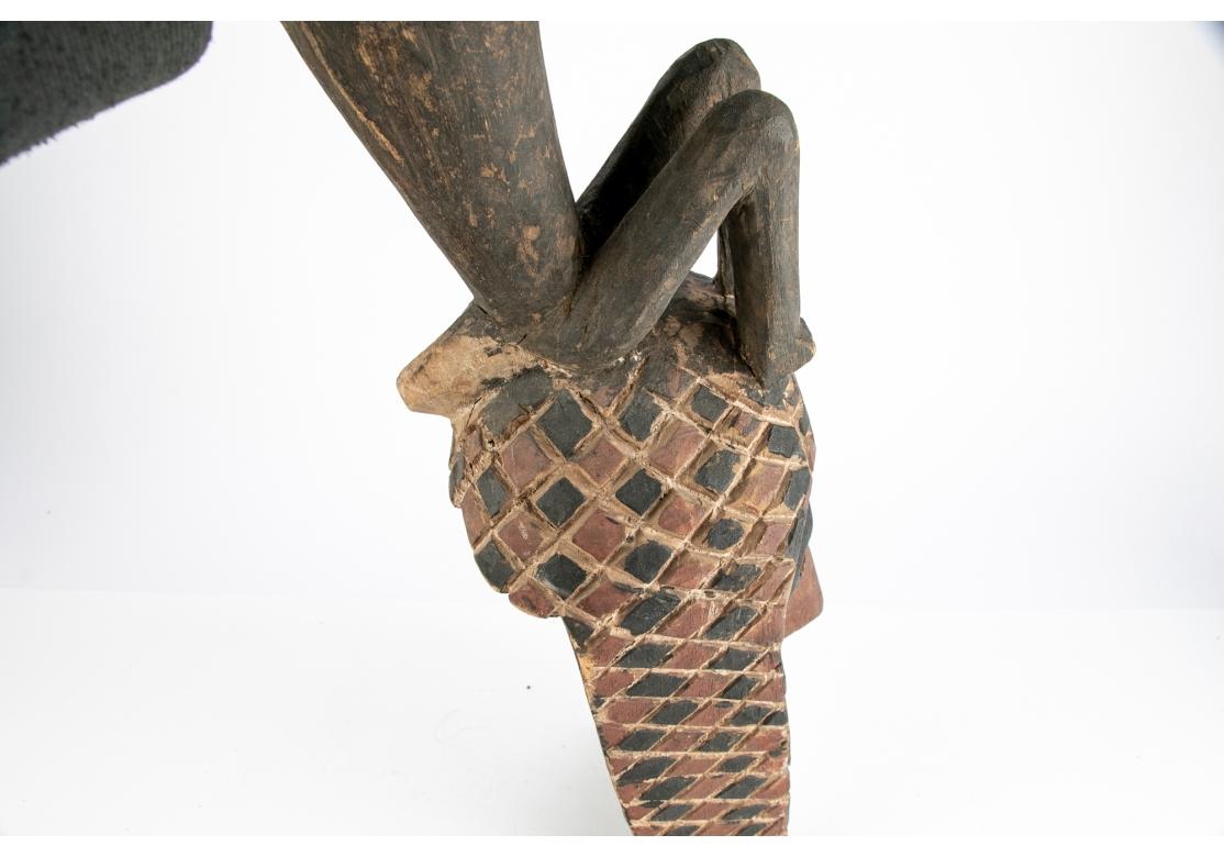Older African Dance Mask Surmounted With A Sitting Figure im Angebot 1