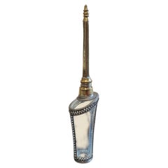 Vintage Older Moroccan Perfume Bottle, Filigree, Brass & Glass ca. 1965, North Africa