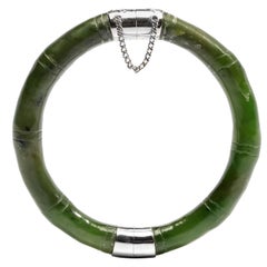 Älterer Nephrit-Jade-Armreif mit feinem Finish