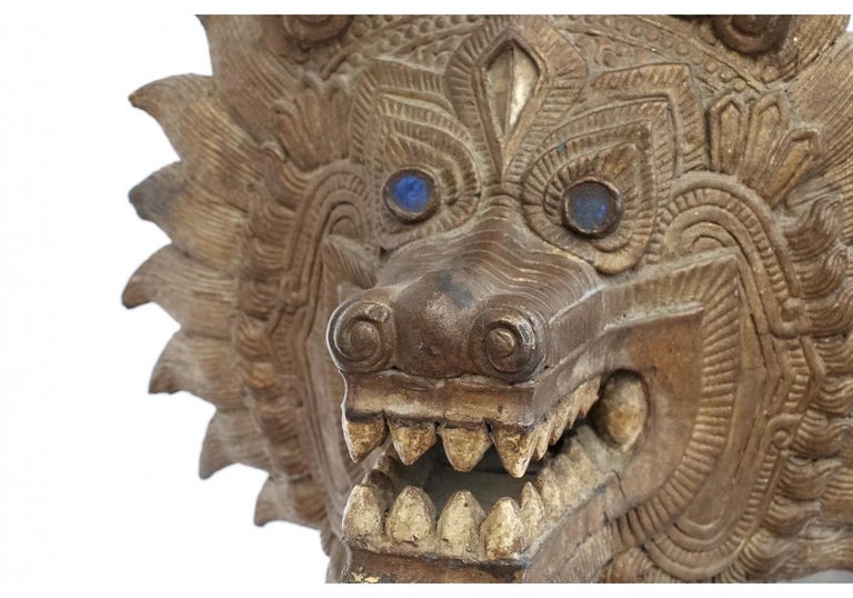 Older Southeast Asian Temple Guardian Lion Sculpture For Sale at 1stDibs