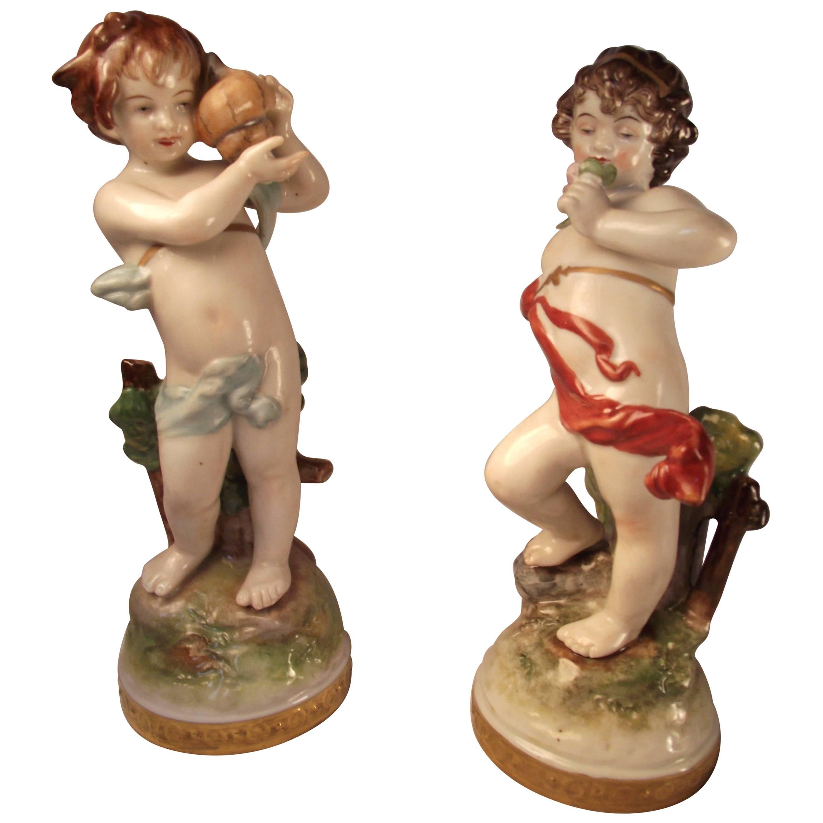 Oldest Volkstedt Porcelain Factory Marked Figurines For Sale