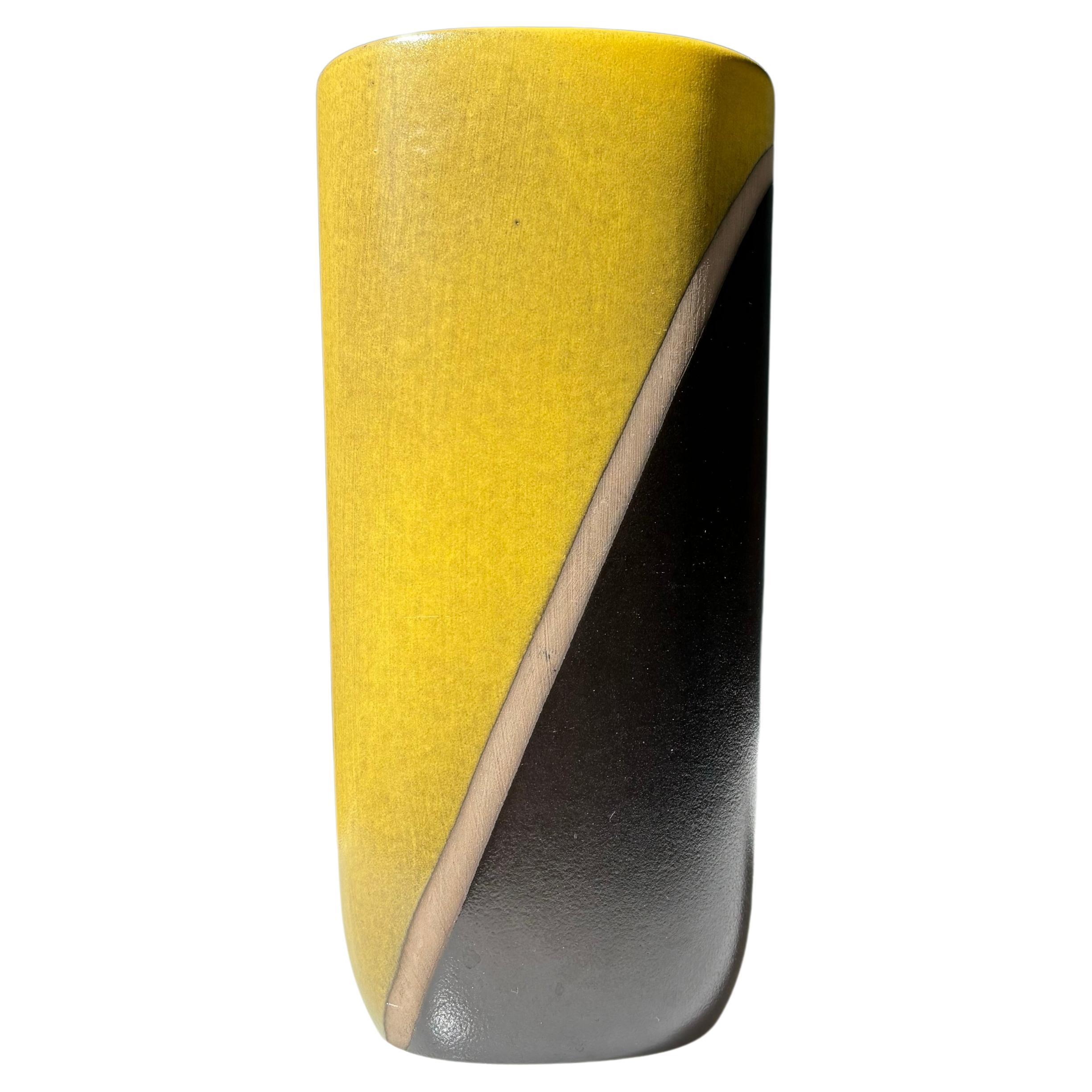 Vase "Diagonal" Oldfors Ekeby Graphic Modernist des années 1950 en vente