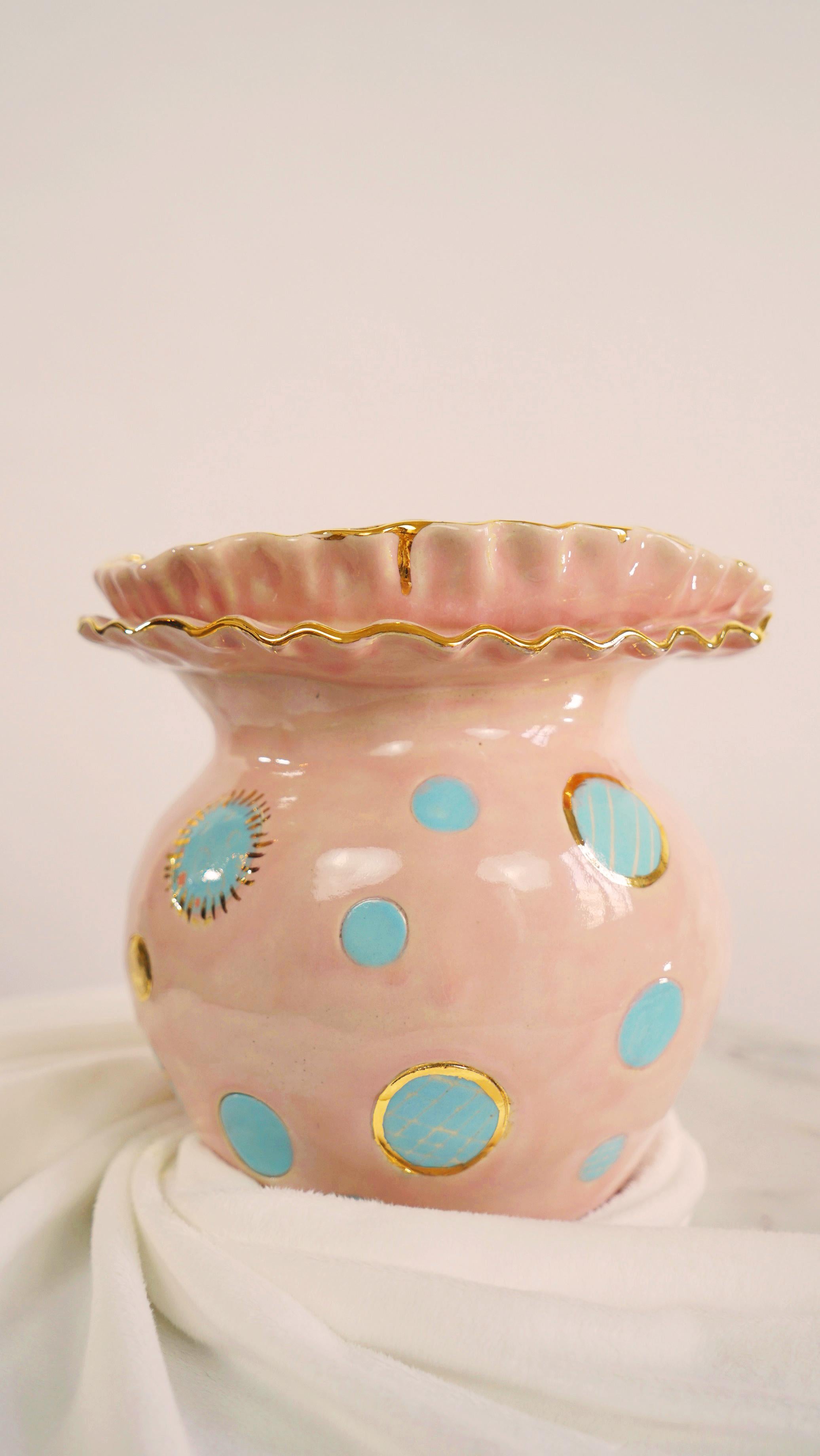 Glazed Olé 1 Vase by Hania Jneid For Sale