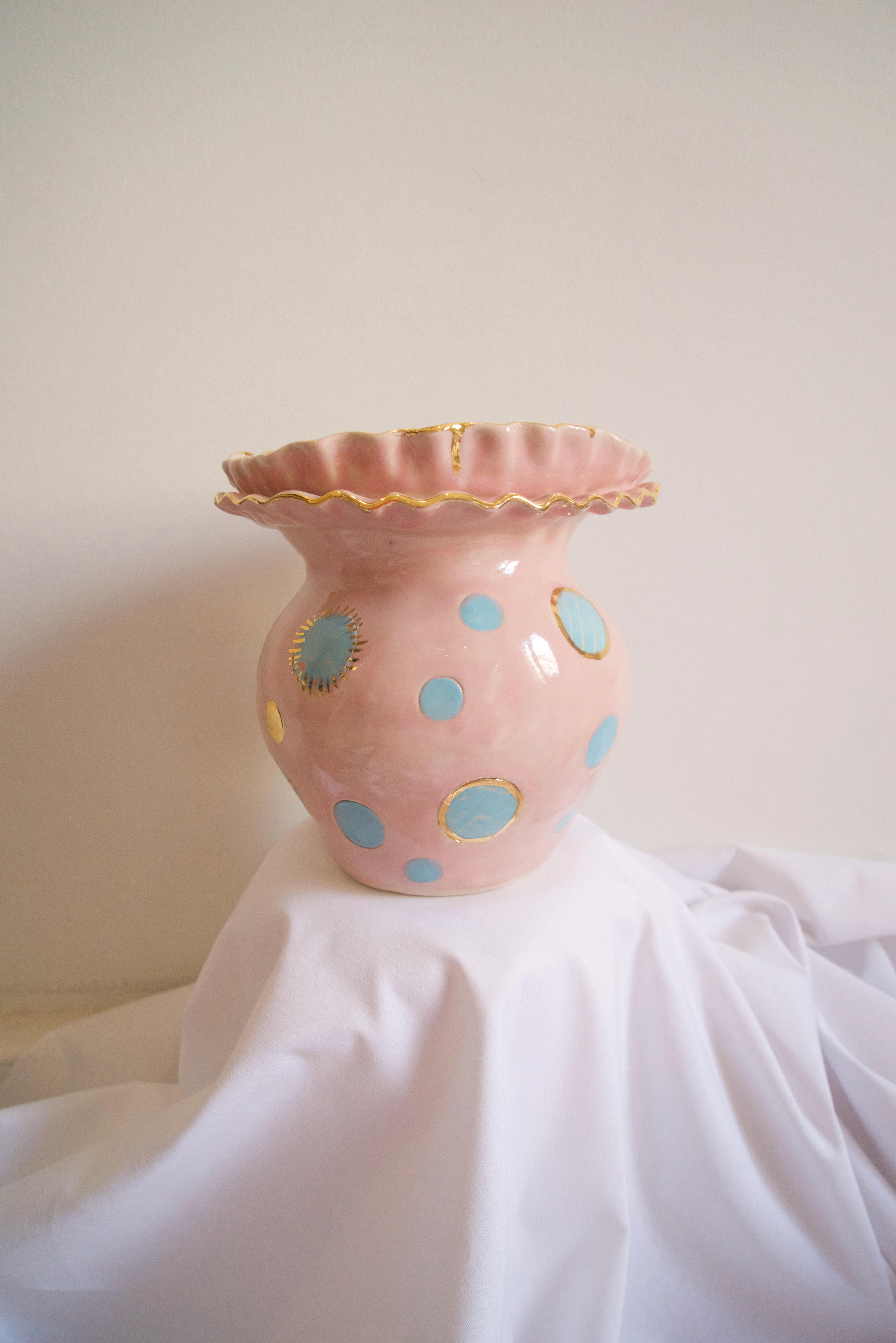 Stoneware Olé 1 Vase by Hania Jneid For Sale