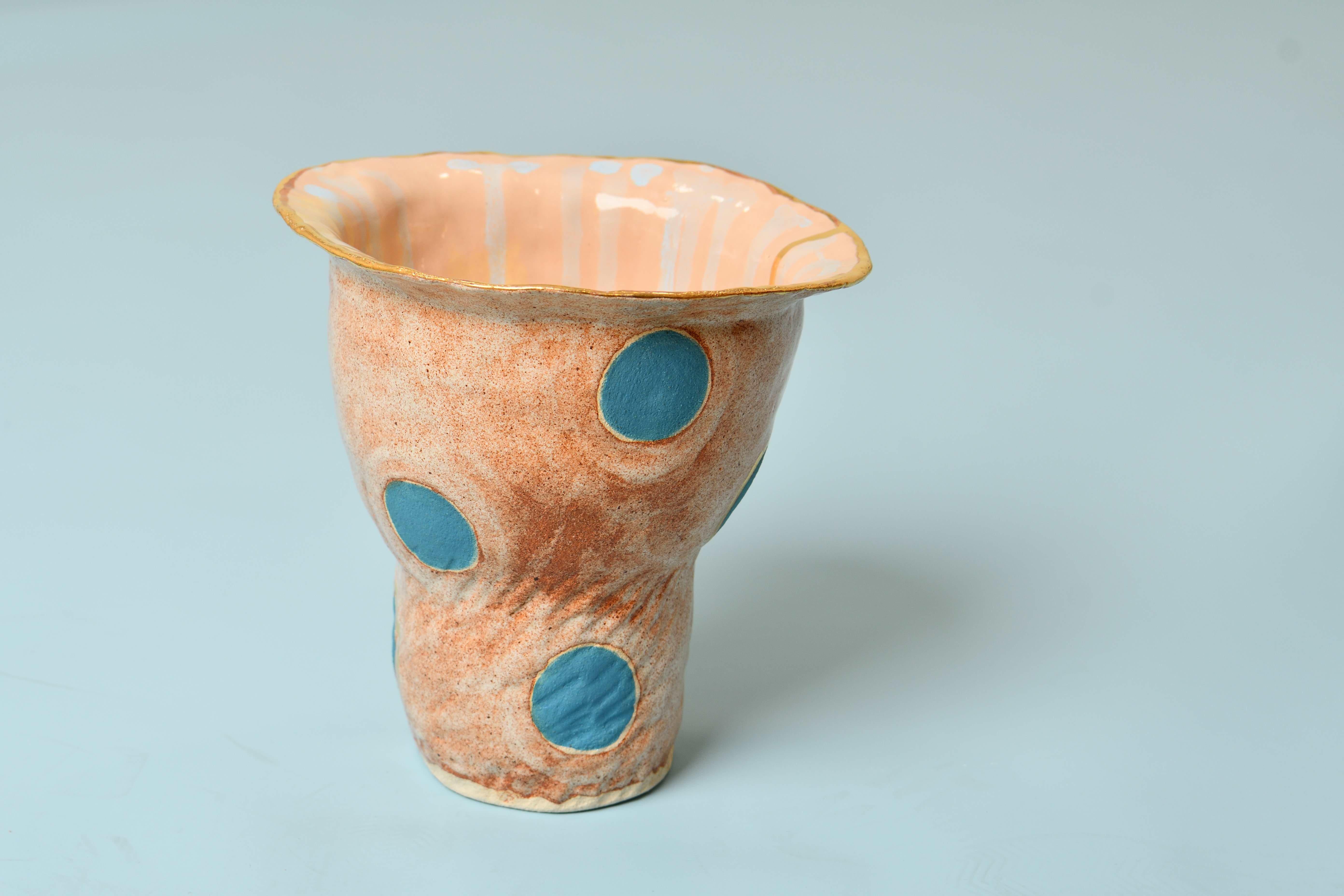 Glazed Olé 2 Vase by Hania Jneid For Sale