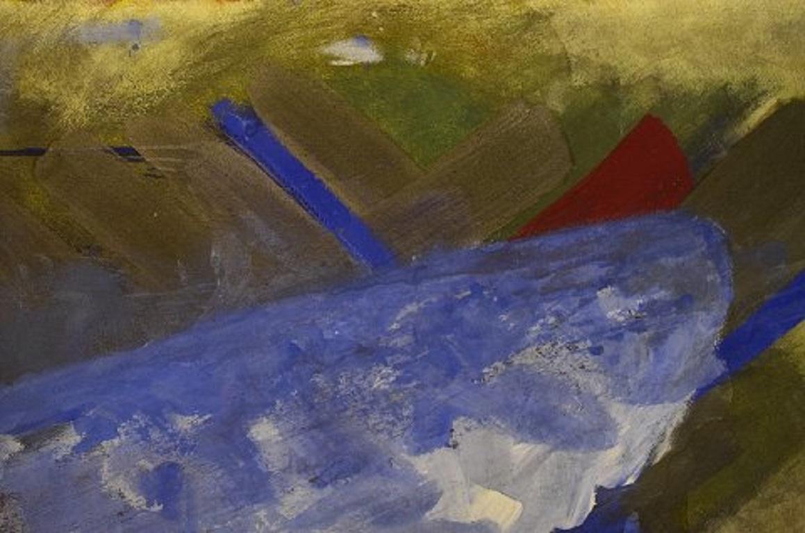 Danish Ole Bjørn Krüger '1922-2007', Oil on Board, Composition, 1960s/70s For Sale