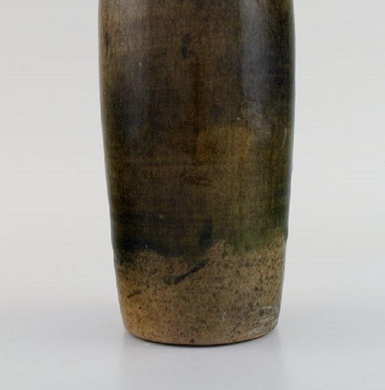 Ole Bjørn Krüger (1922-2007). Unique vase in glazed stoneware. 1960s/70's In Excellent Condition In Copenhagen, DK