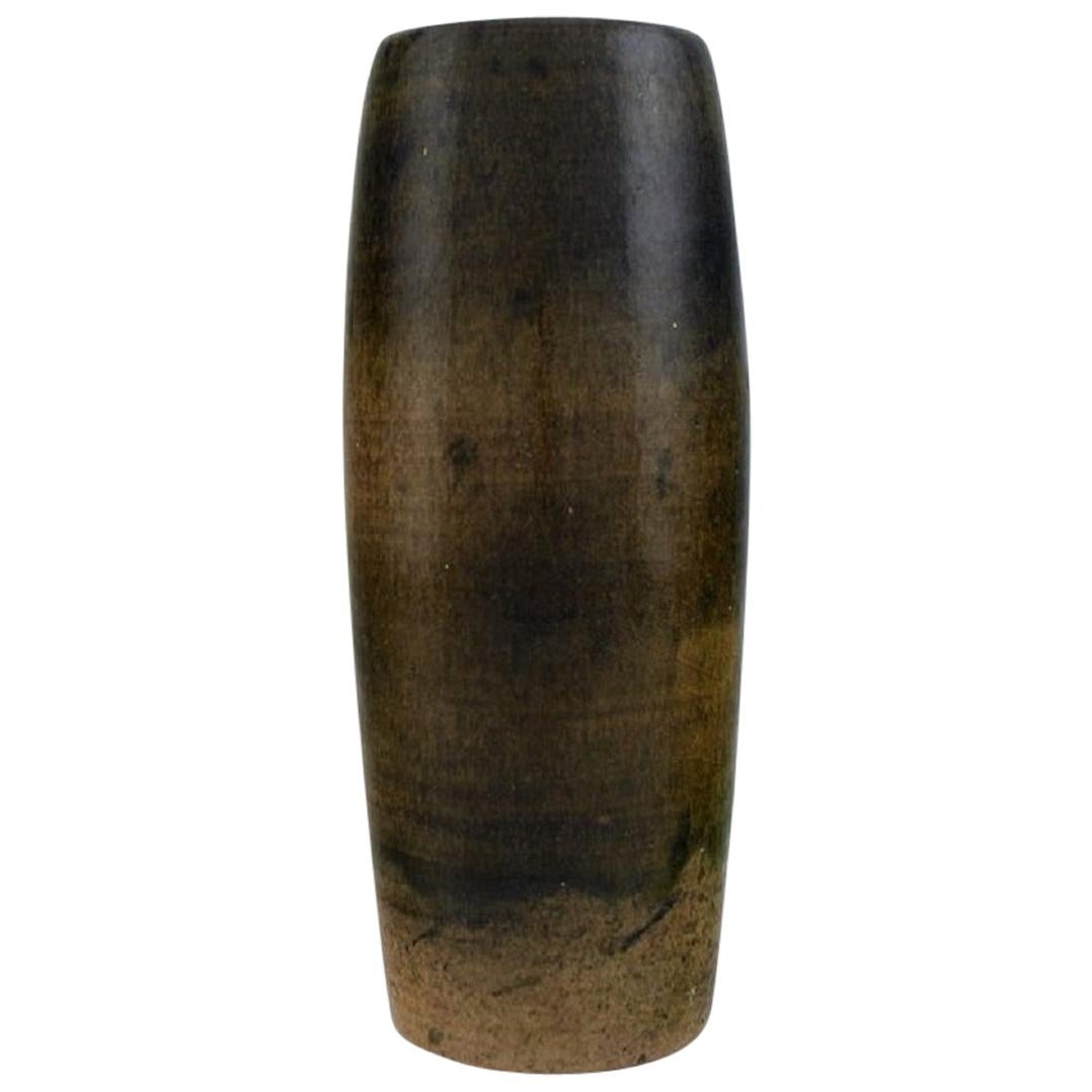 Ole Bjørn Krüger (1922-2007). Unique vase in glazed stoneware. 1960s/70's