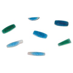 Ole Bjørn Krüger. Seven unique brooches in glazed stoneware.