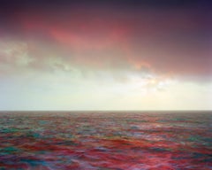 Untiled #21 abstract sea landscape red and blue color contemporary photography