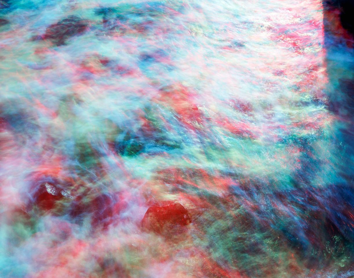 Ole Brodersen Landscape Photograph - Untiled #24 abstract sea landscape red and blue color contemporary photography