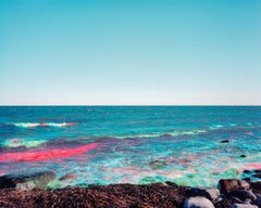 Untiled #25 - Photographie de paysage marin abstrait de couleur rouge et bleu, contemporaine