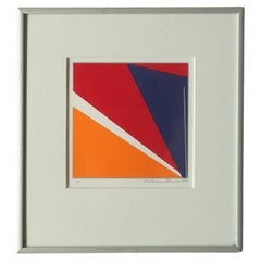 Ole Folmer Hansen, Komposition, Serigrafie, 1998, gerahmt