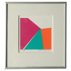 Ole Folmer Hansen, Composizione, serigrafia, 2012, con cornice