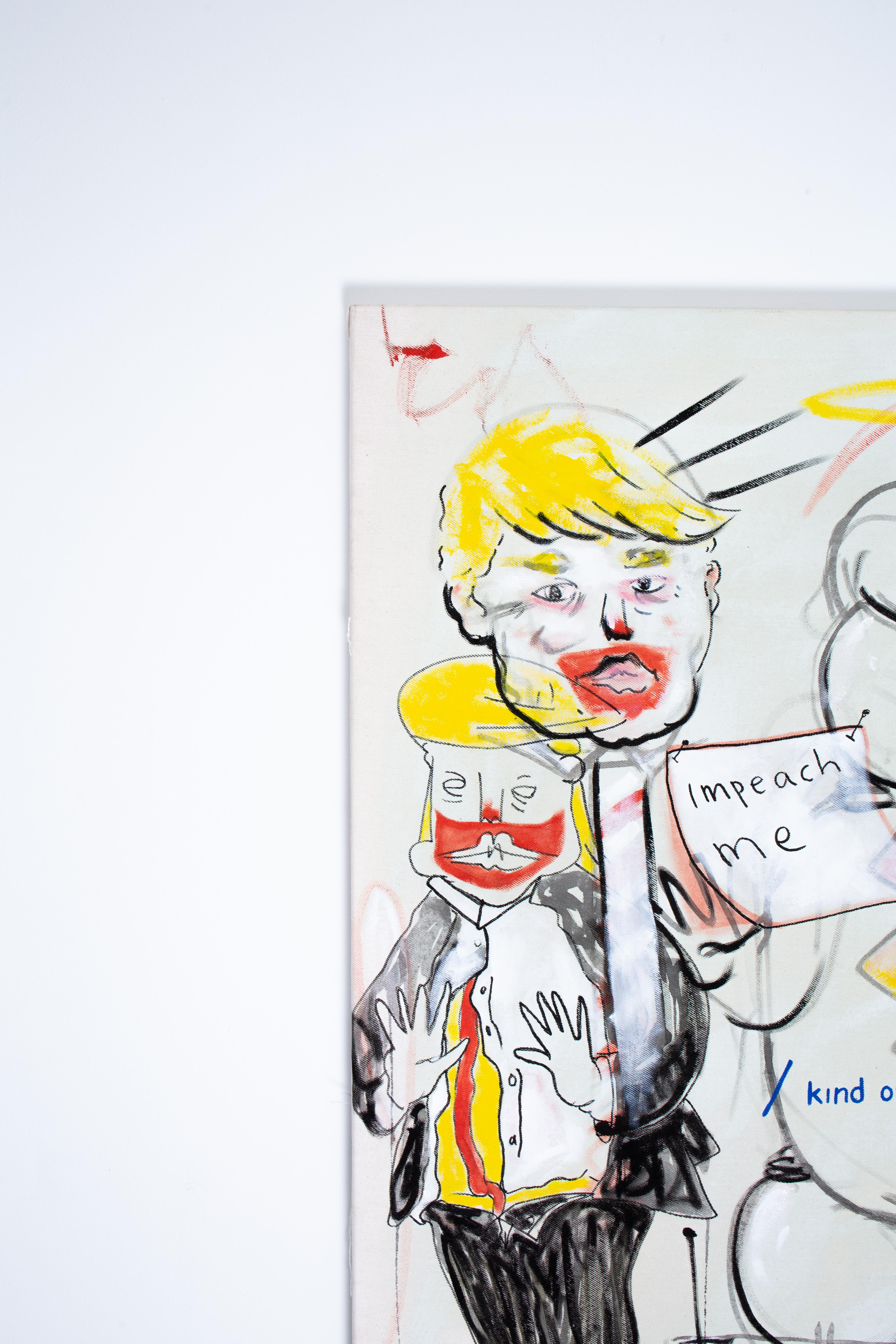 O Donald, wohin sind Sie denn nicht? Acryl auf Leinwand von O. F. Hvidsten im Angebot 1