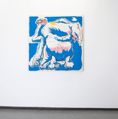 «Some sort of failed multitasking» Acrylic on Canvas by Ole Fredrik Hvidsten