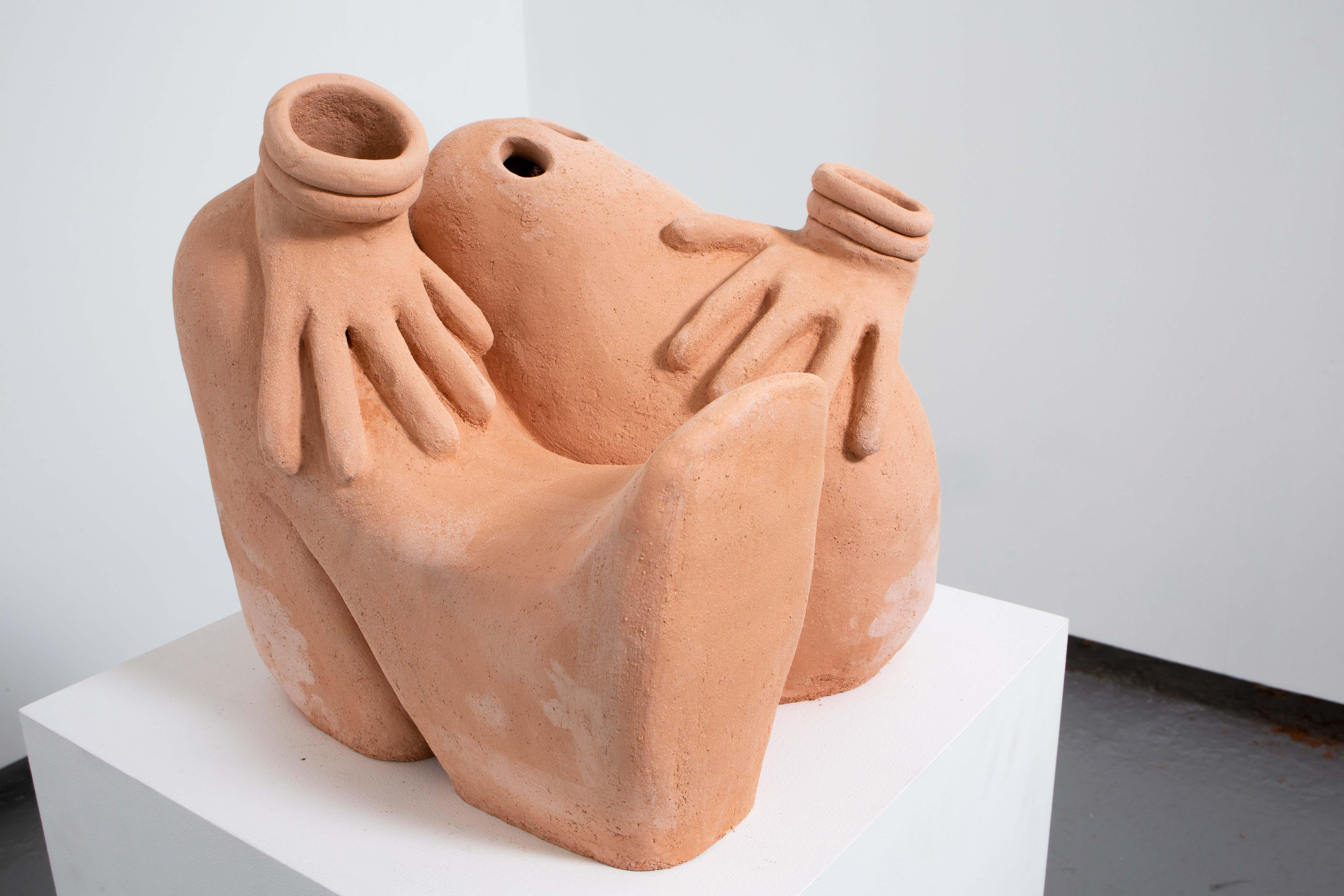 «Waited for someone» Ceramic Sculpture by O. F. Hvidsten For Sale 2