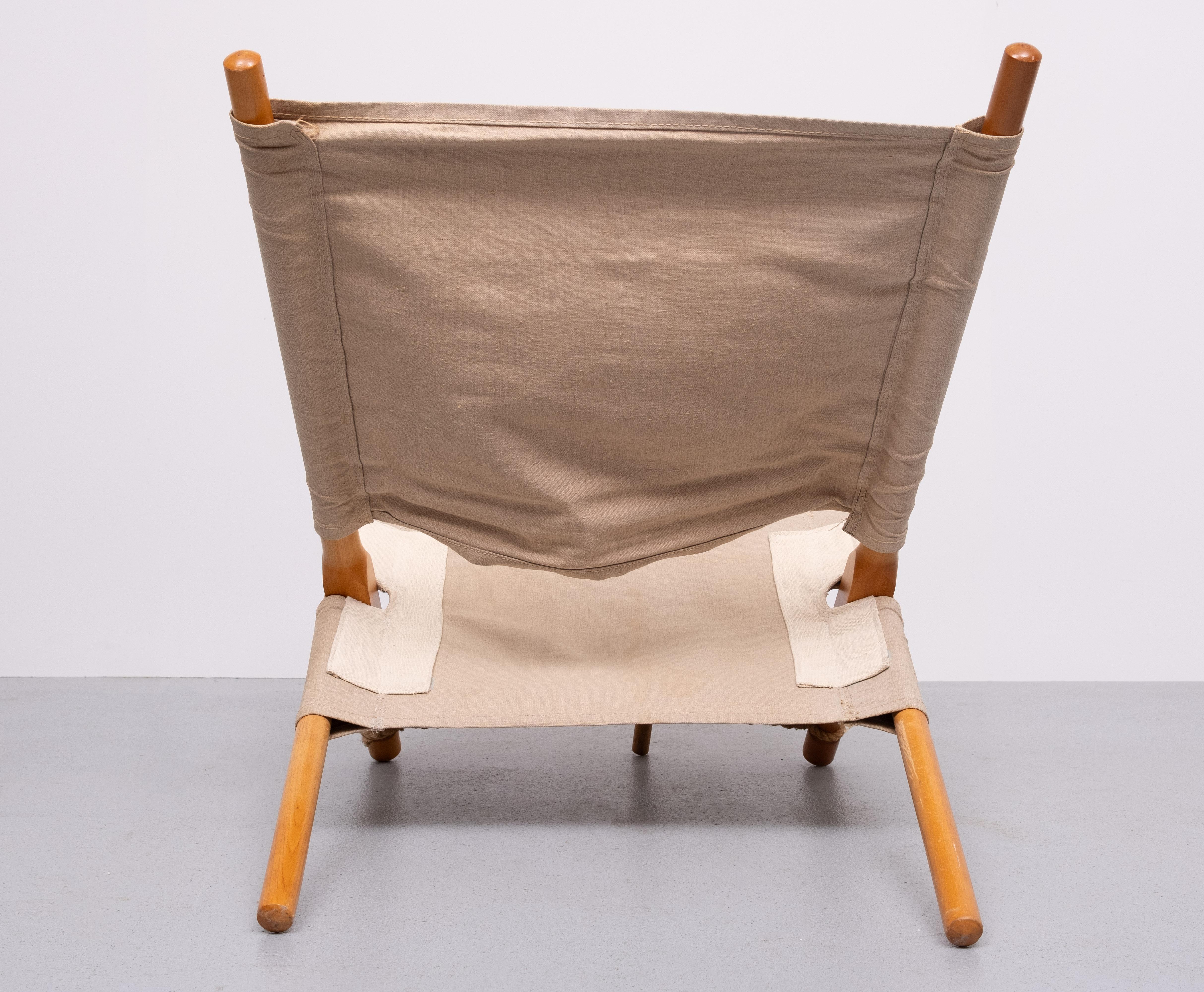 Canvas Ole Gjerlov Knudsen for Cado  Saw chair 1960 Denmark For Sale