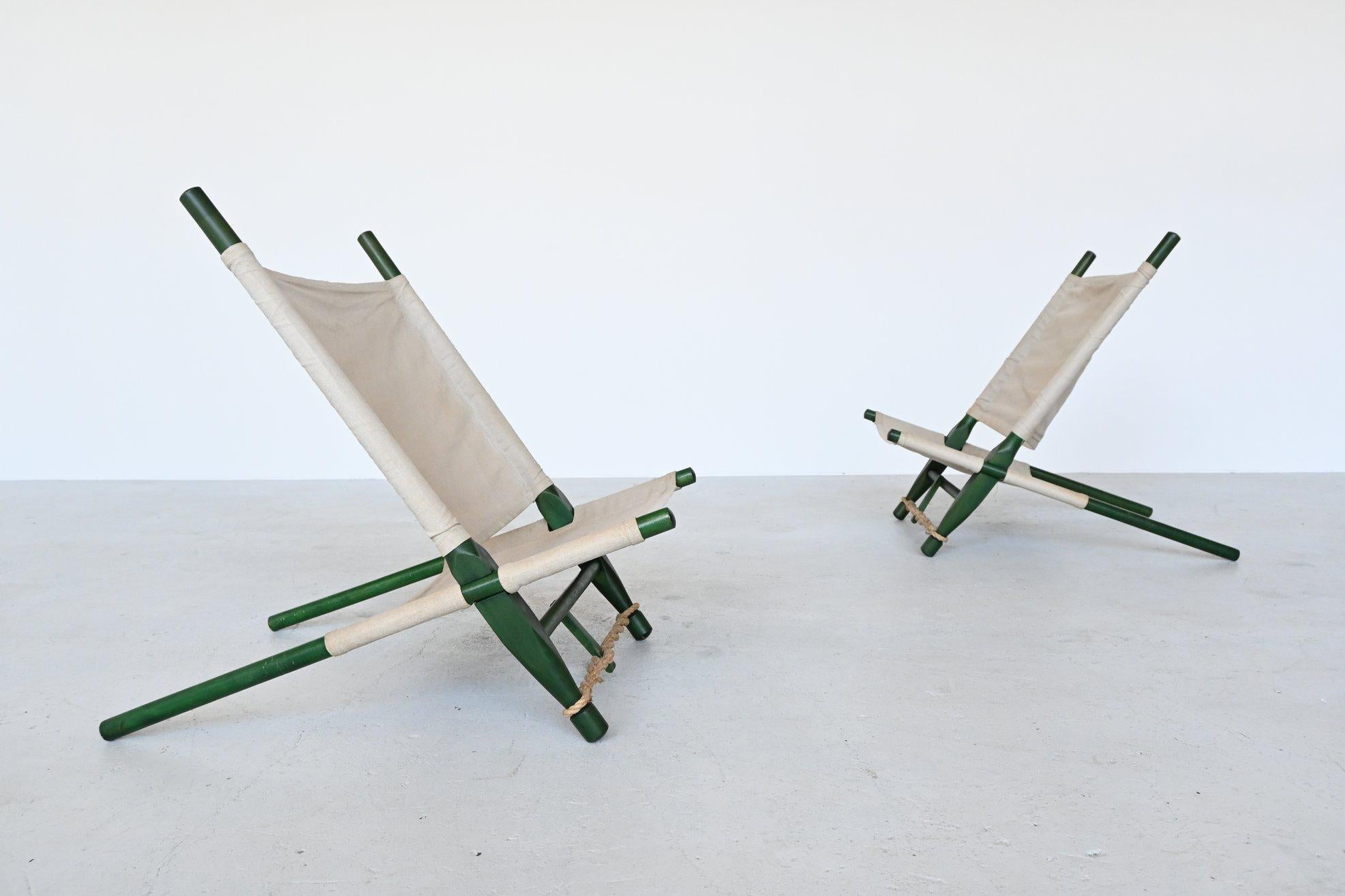Mid-Century Modern Ole Gjerlov Knudsen Saw Pair of Lounge Chairs Cado, Denmark, 1958