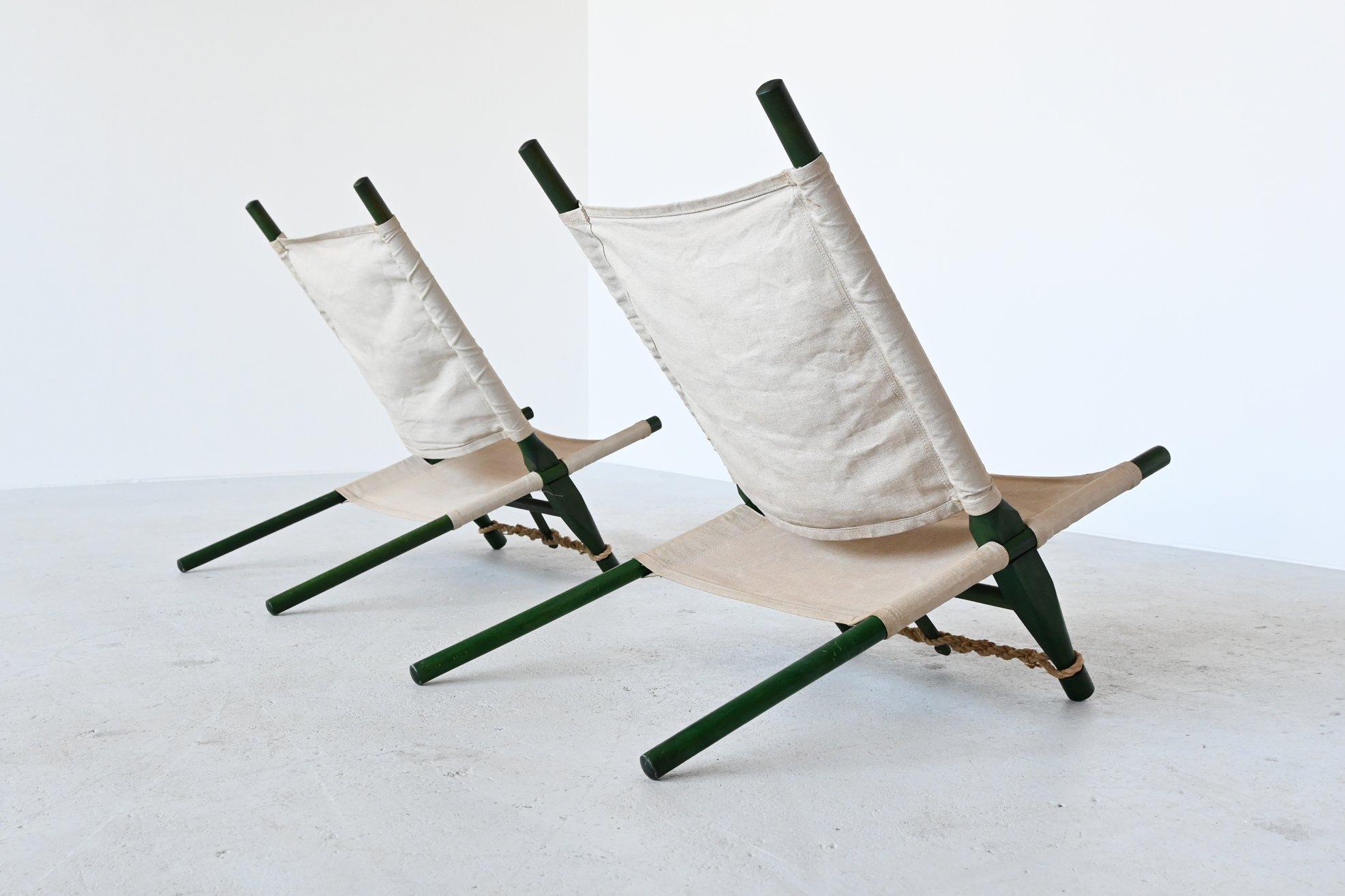 Danish Ole Gjerlov Knudsen Saw Pair of Lounge Chairs Cado, Denmark, 1958