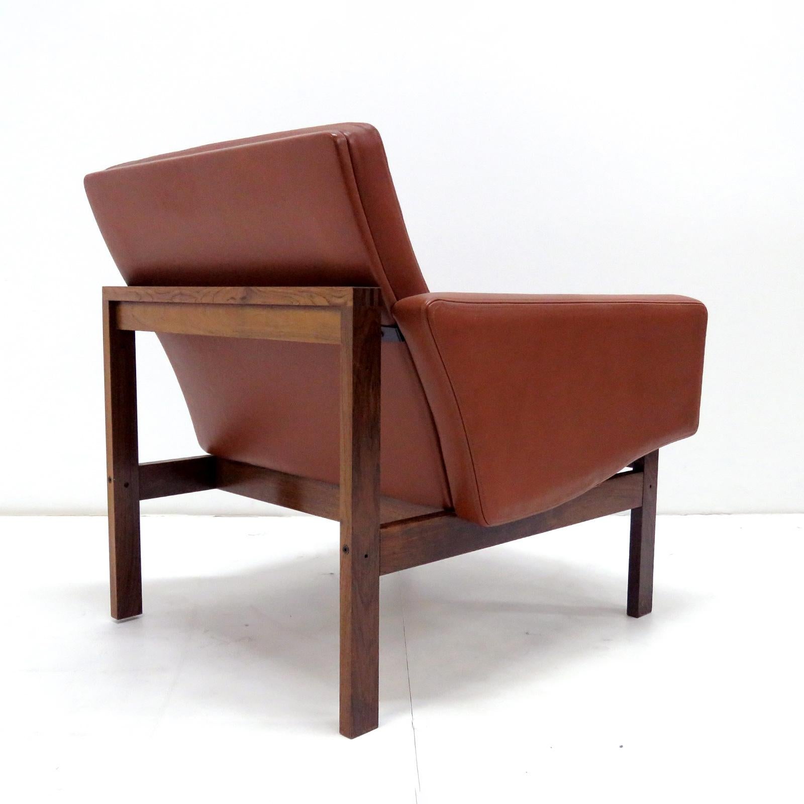 Cuir Ensemble de sièges en cuir Moduline d'Ole Gjerlov-Knudsen & Torben Lind, 1962 en vente