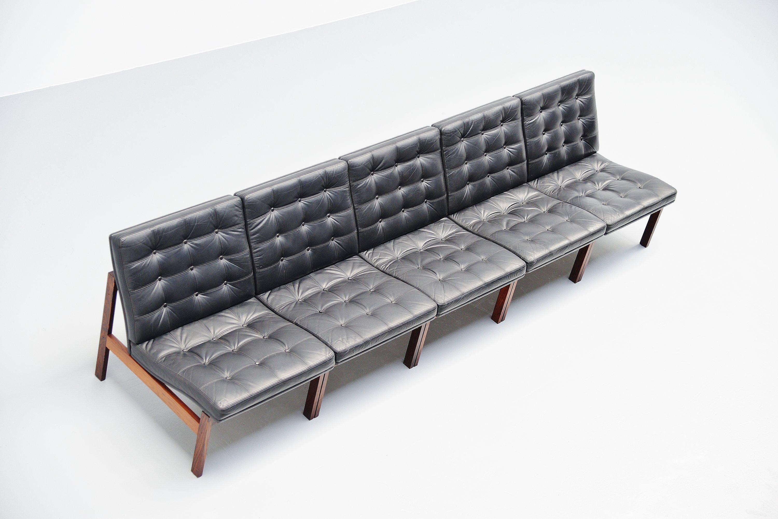 Ole Gjerlov Knudsen Torben Lind Moduline Sofa, Denmark, 1962 In Good Condition In Roosendaal, Noord Brabant