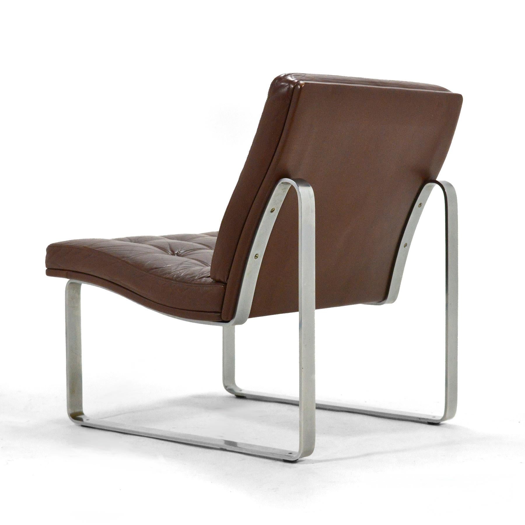 Steel Ole Gjerløv-Knudsen Moduline Lounge Chairs by France & Son For Sale