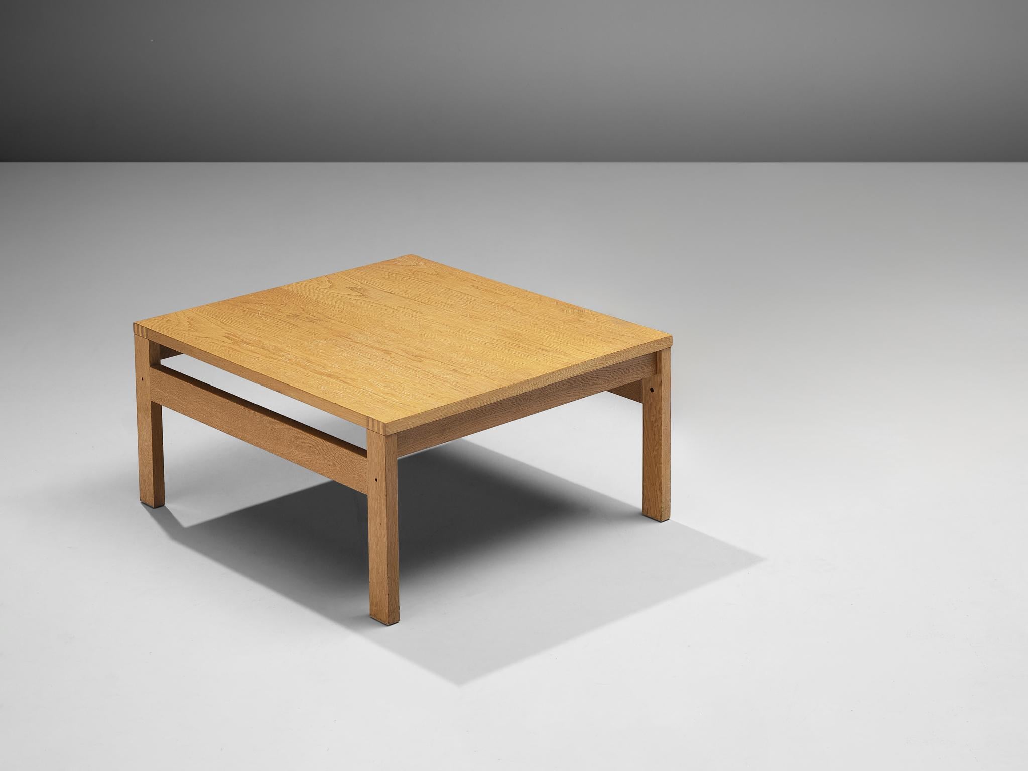 Ole Gjerløv-Knudsen & Torben Lind for France & Søn, coffee table, oak, Denmark, 1960s

The design of this side table shows a strong and solid construction executed in oak. This is realized by the sharp and clear lines which are visible at the edges