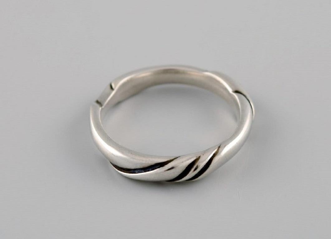 Ole Kortzau for Georg Jensen. Ring in sterling silver. 
Model 238. Late 20th Century.
Width: 5 mm.
Diameter: 19 mm.
US size: 9.
In excellent condition.
Stamped.
In most cases, we can change the size for a fee (50 USD) per ring.