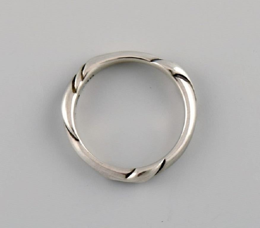 Ole Kortzau pour Georg Jensen. Bague en argent sterling. La fin du XXe siècle Pour femmes en vente