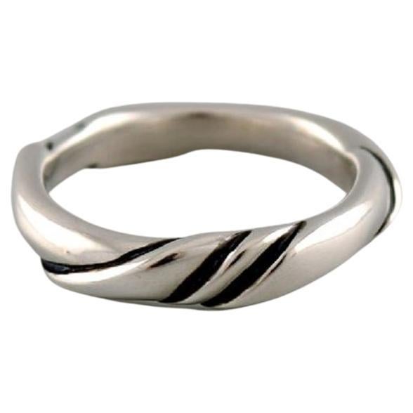 Ole Kortzau for Georg Jensen, Ring in Sterling Silver, Late 20th C For Sale