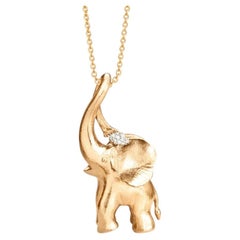 OLE LYNGAARD large Elephant in 18 karat gold on cord