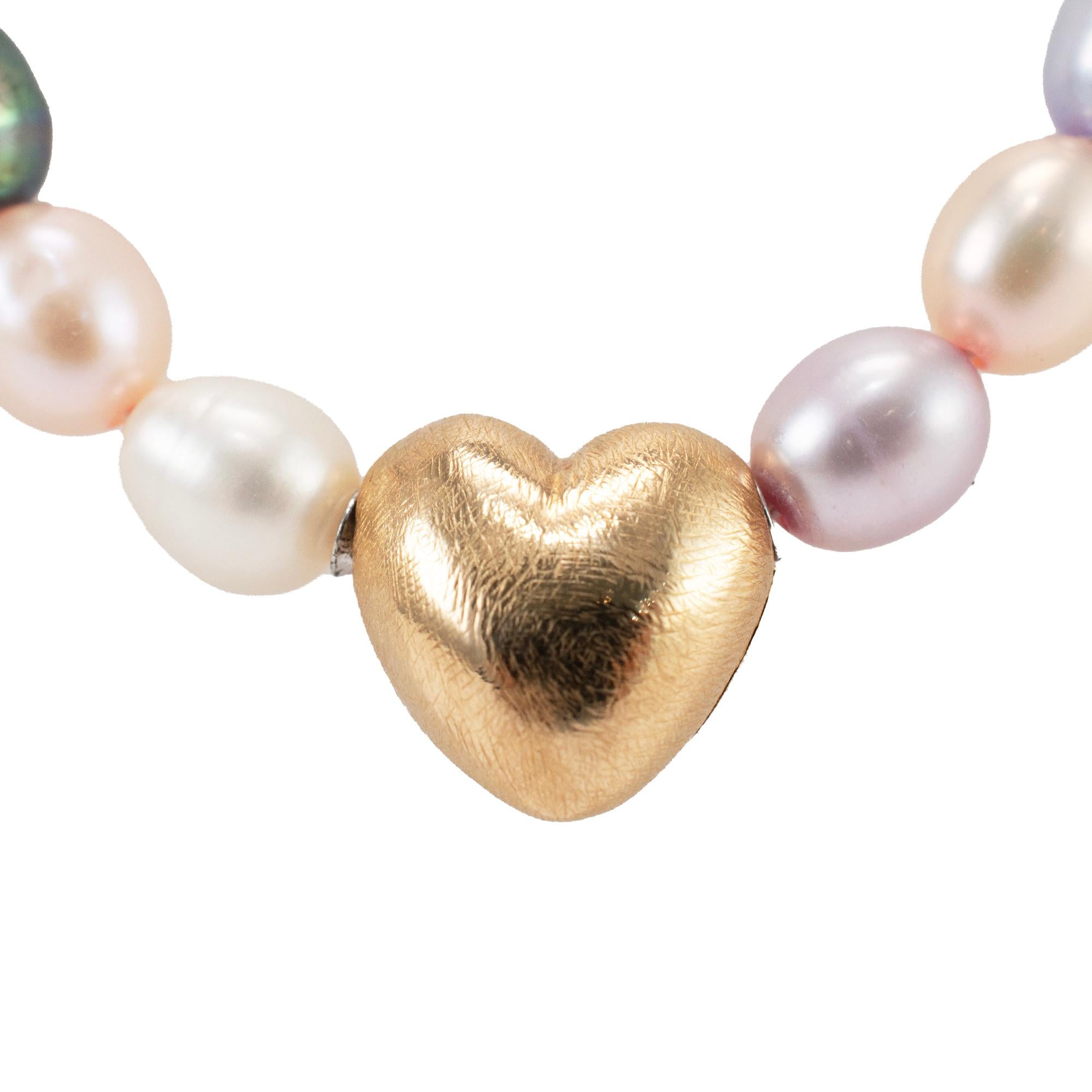 Taglio rotondo Ole Lynggaard - Collana con perle in oro giallo 14K in vendita