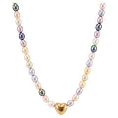 Collar de perlas de oro amarillo de 14 quilates Ole Lynggaard
